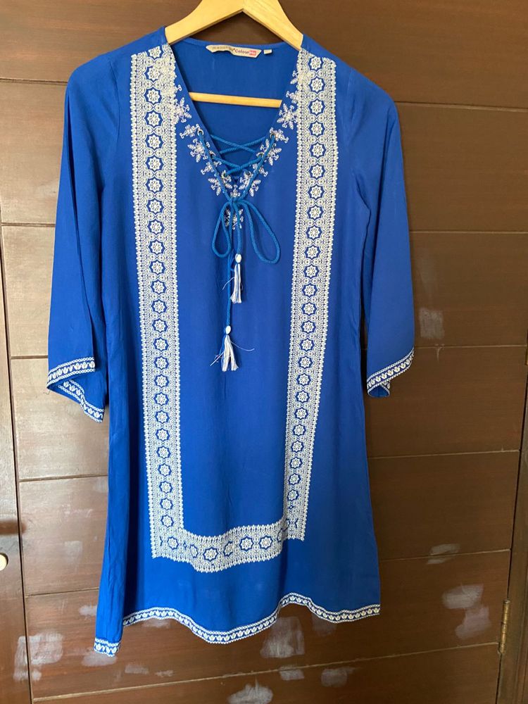 Colour Me By Melange Indigo Kurta (xs)