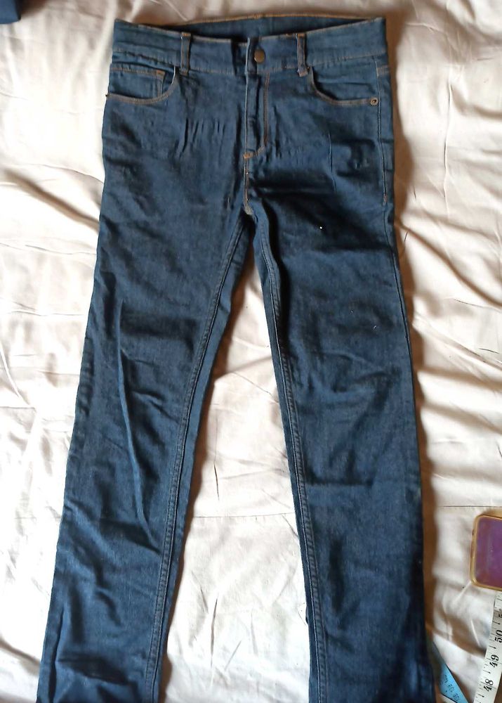 Blue Denim Jeans, new,slim fit, length 35 in