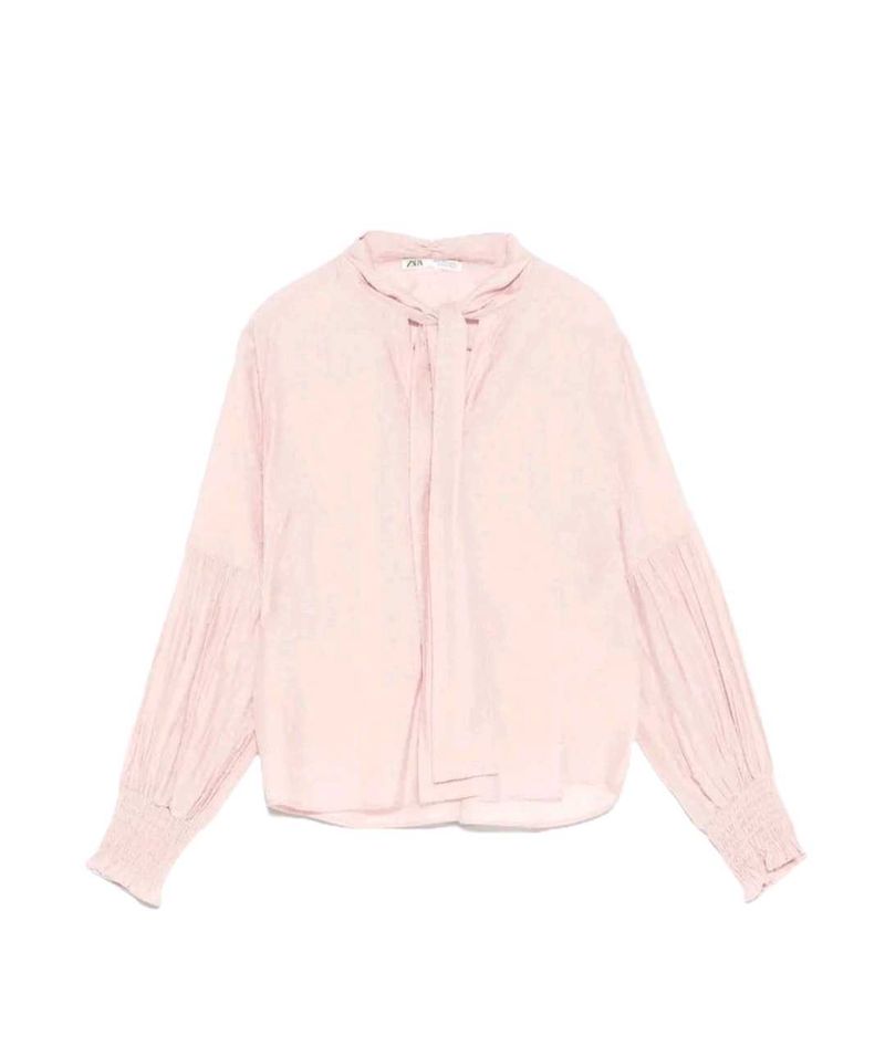 Zara Tie-Neck Blouse