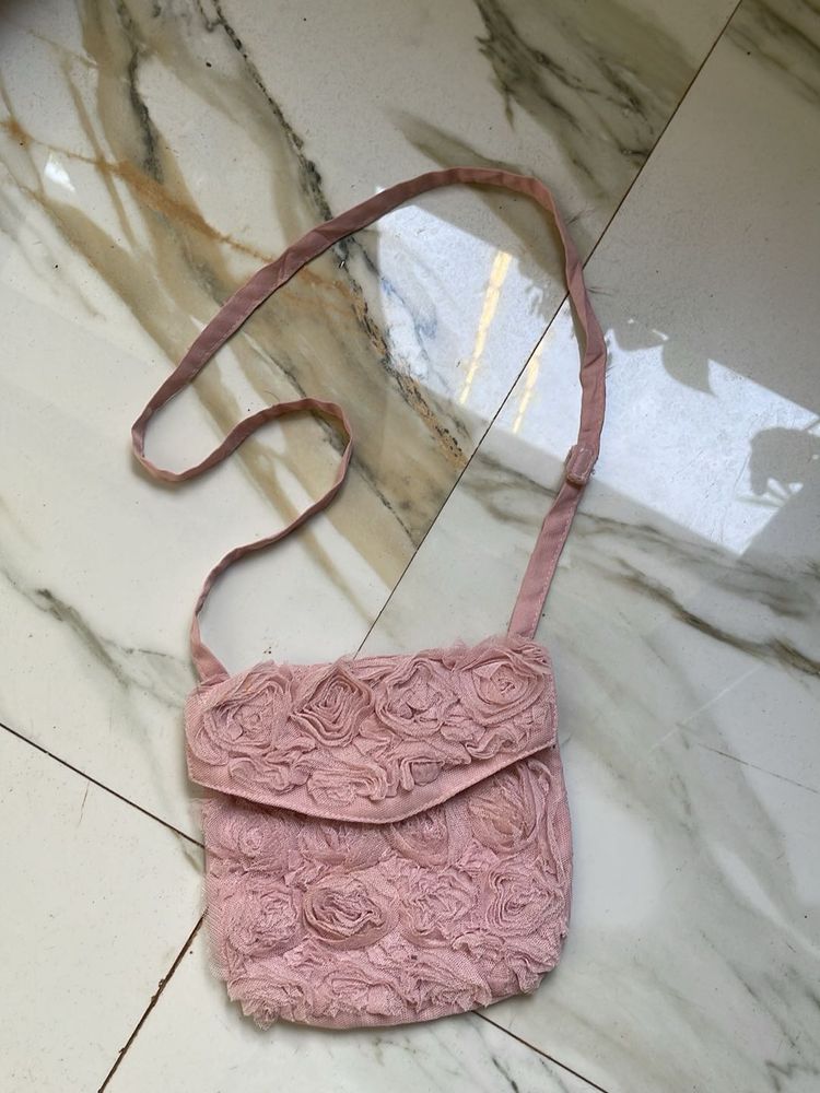 Pink Floral Crossbody Bag