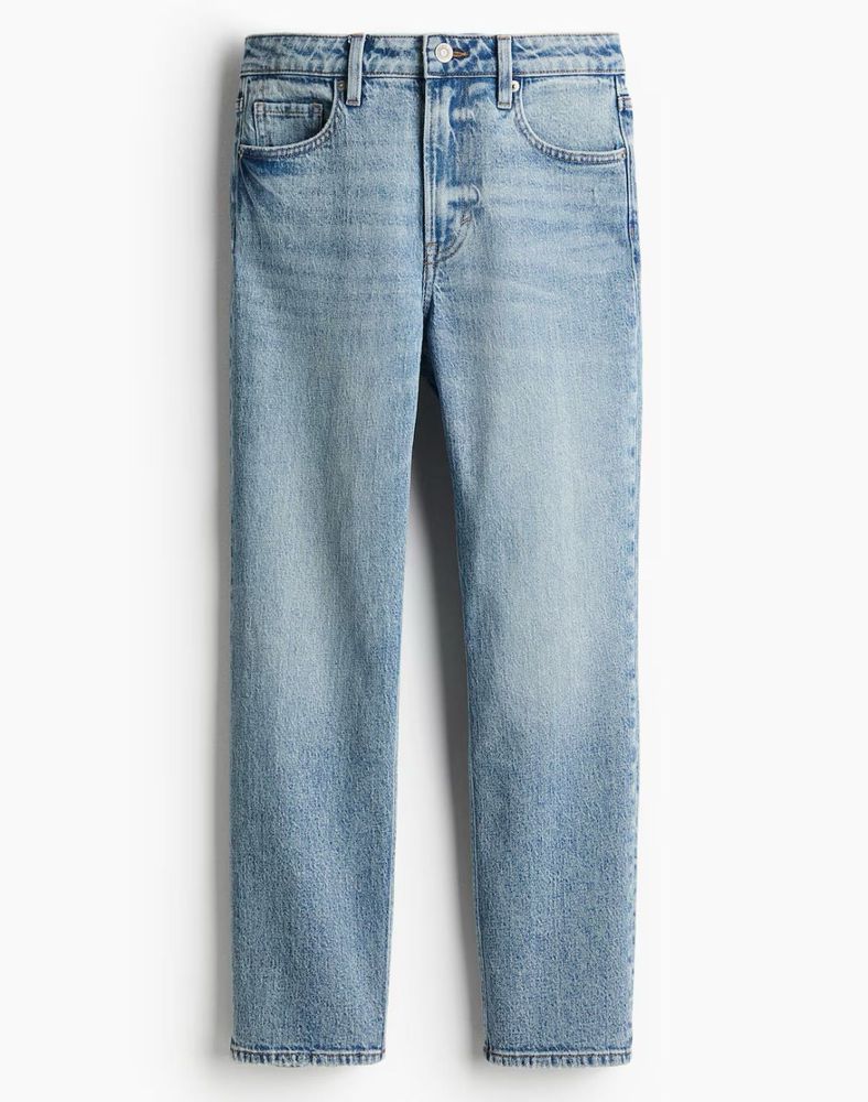 Light Wash Straight Leg Jeans