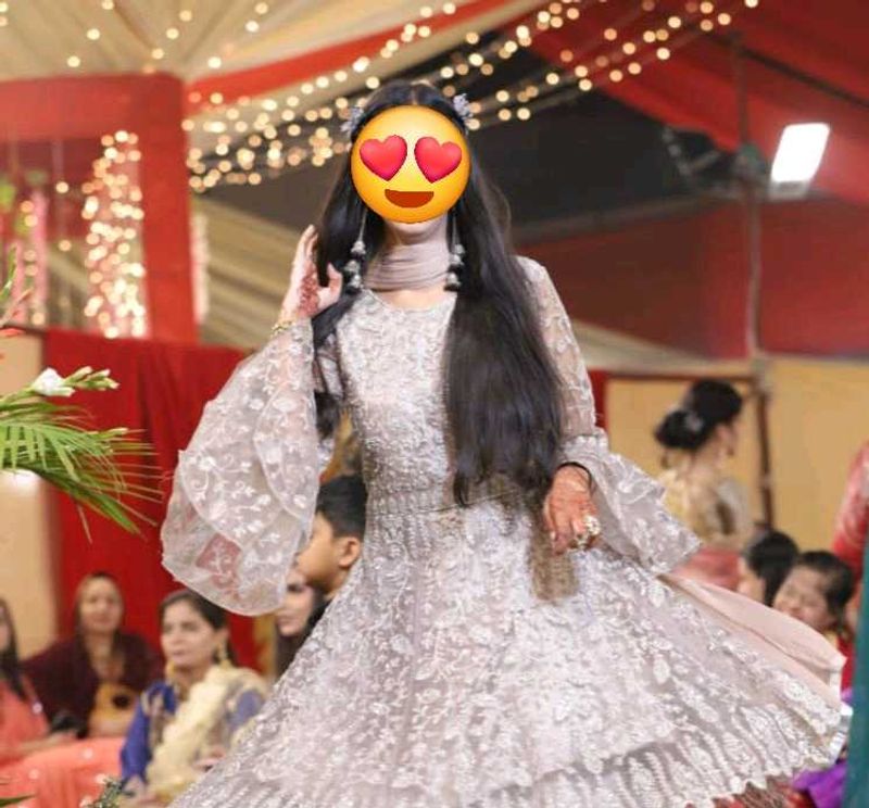 Silver Festive Lehenga