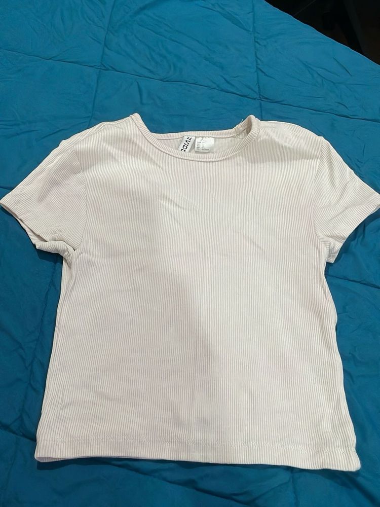 Ribbed H&amp;M Tee