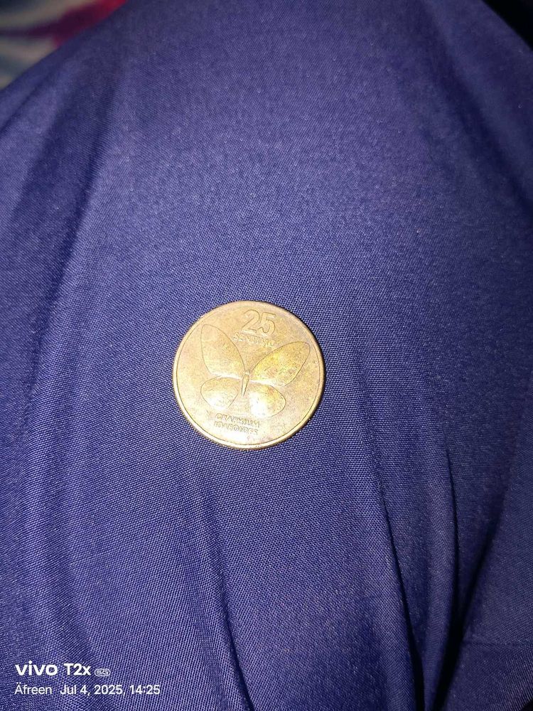 a 25 Sentimo coin