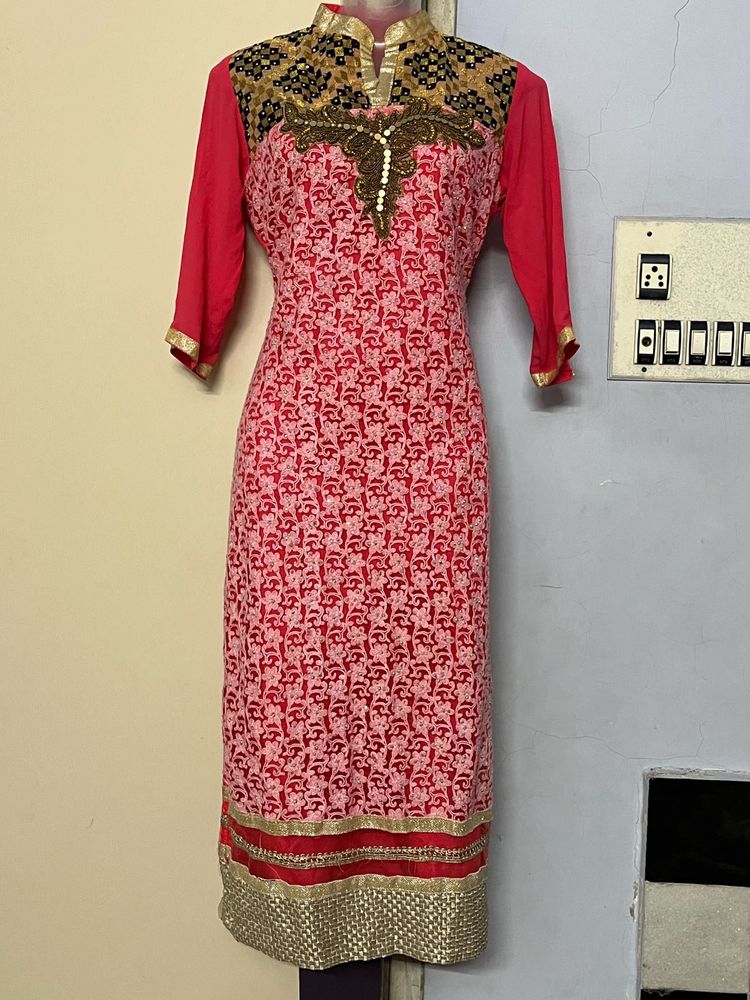 Pintrest Designer Elegant Pink Kurta