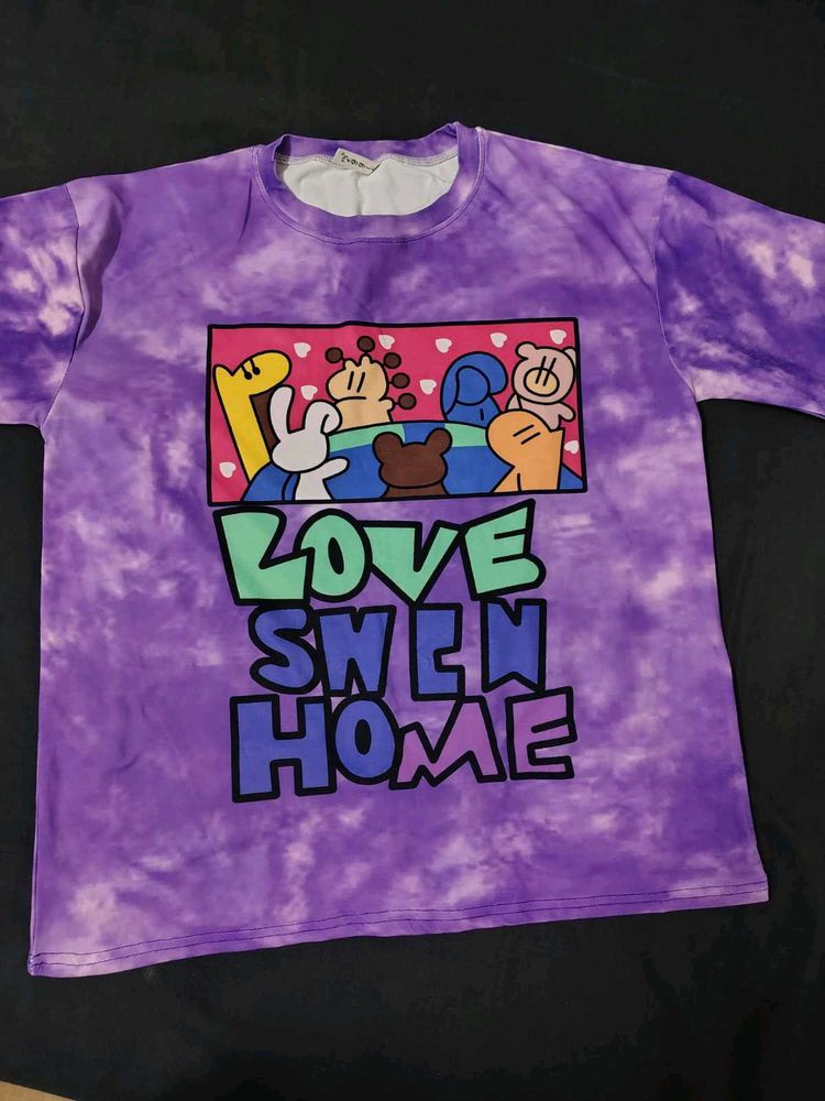 Purple Tie-Dye Graphic Tee
