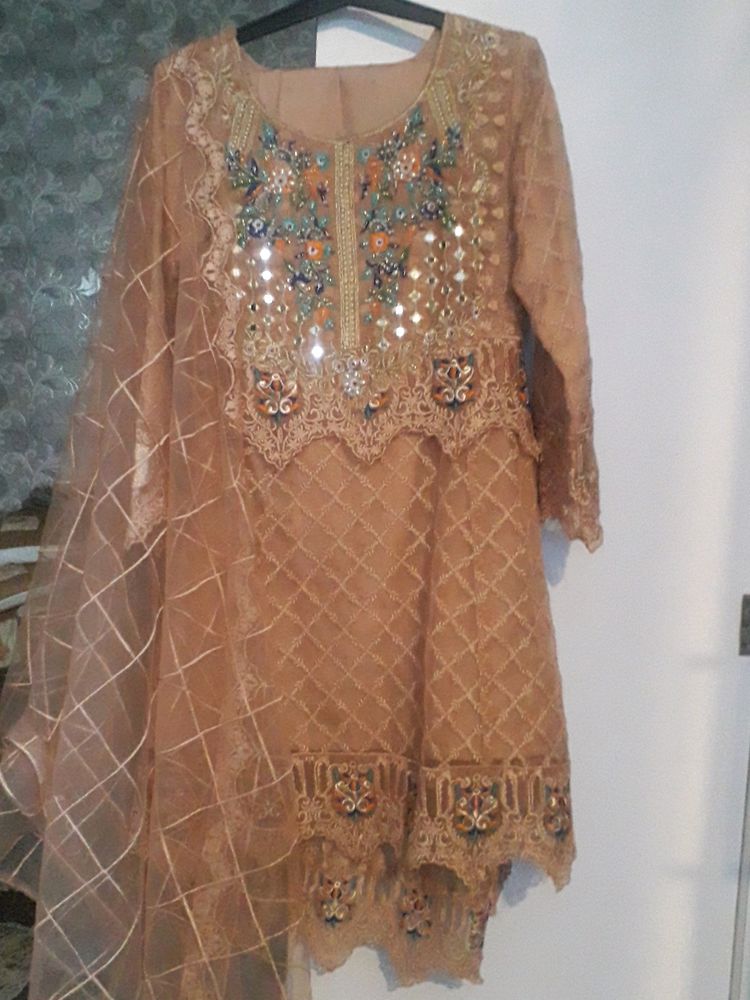 Beautiful Pakistani  High Low dress  3pc