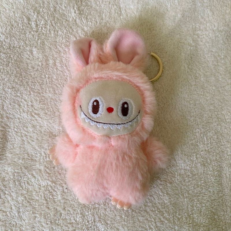 Labubu Pink Plushie Keychain
