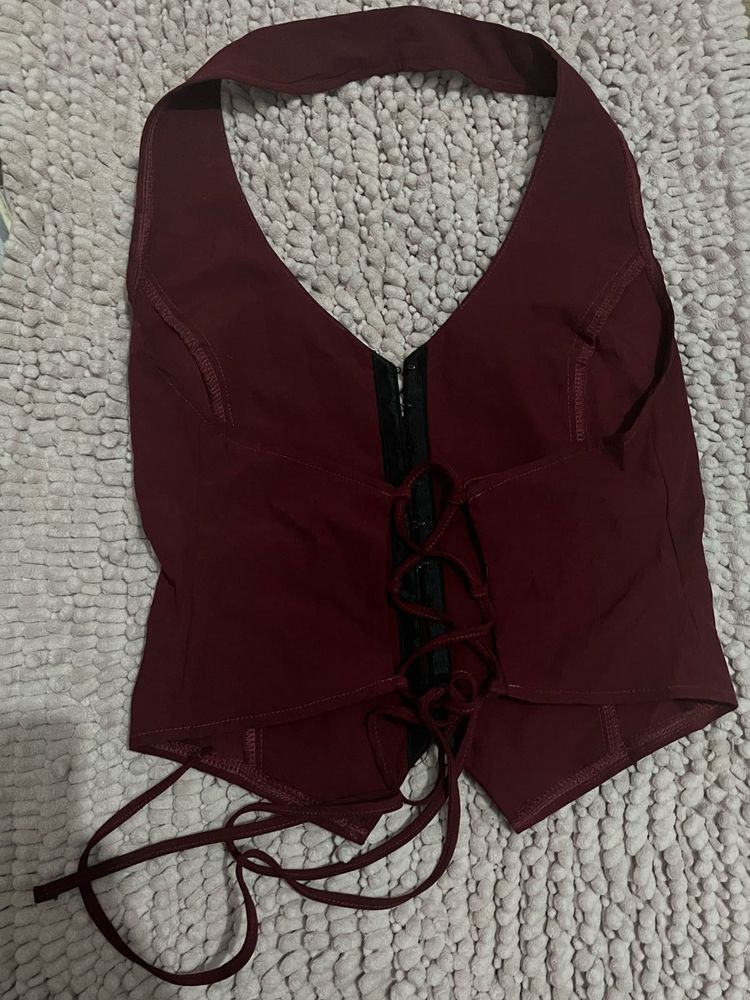 halterneck corset top