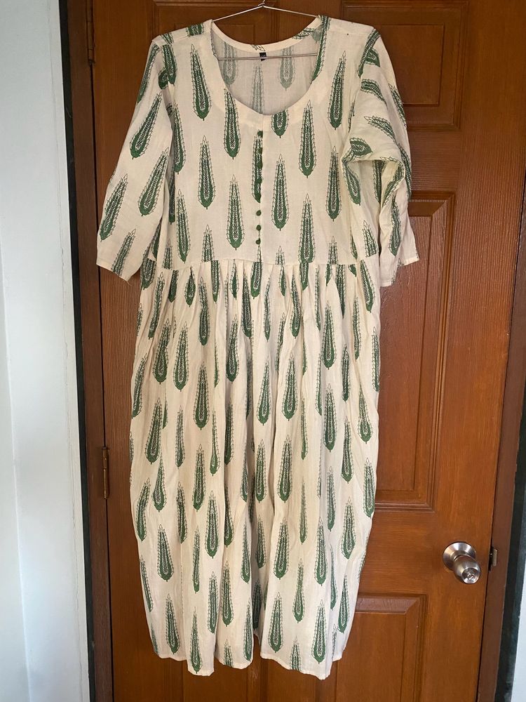 Flared Printed One Piece Dress
