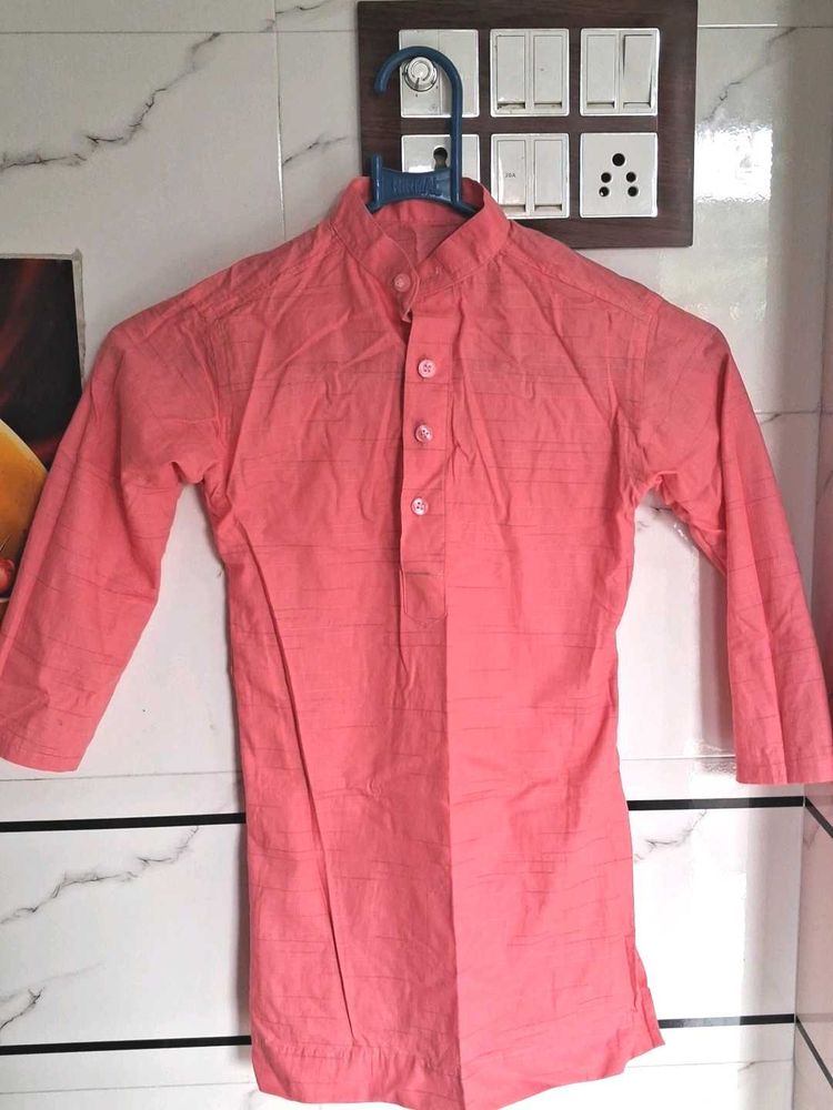 Elegant Coral Kurta For Boys