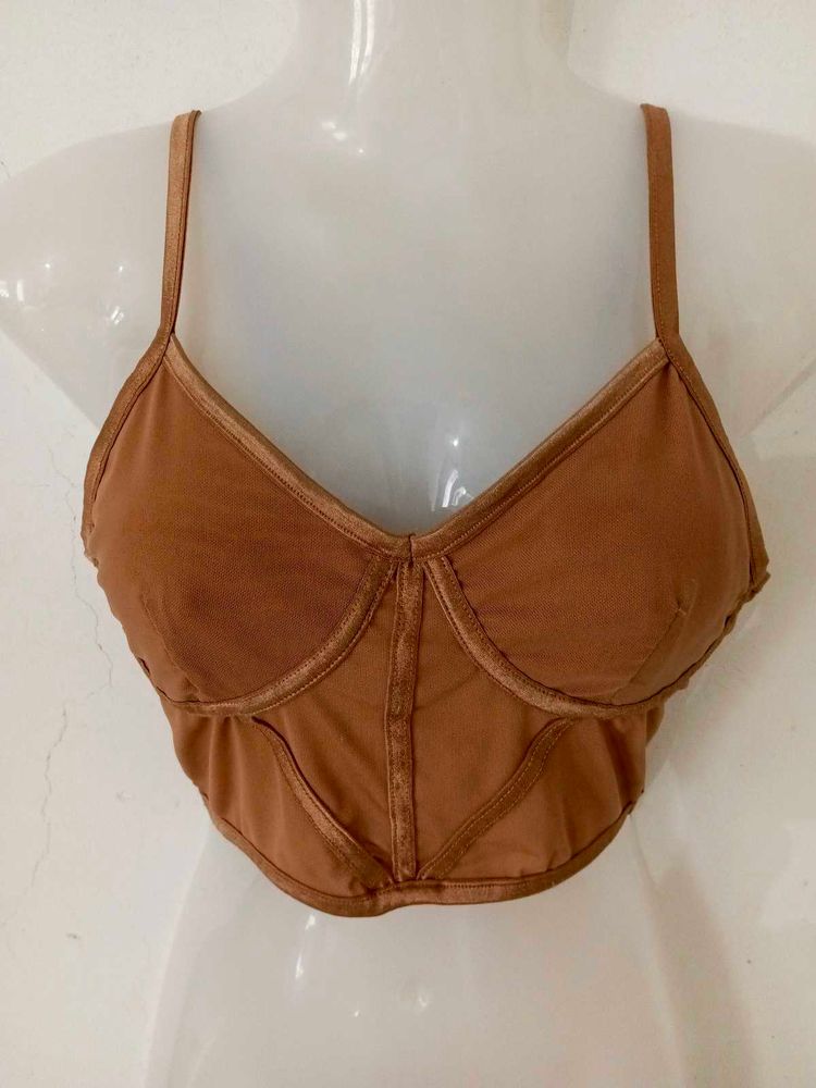 DARK NUDE CORSET TOP