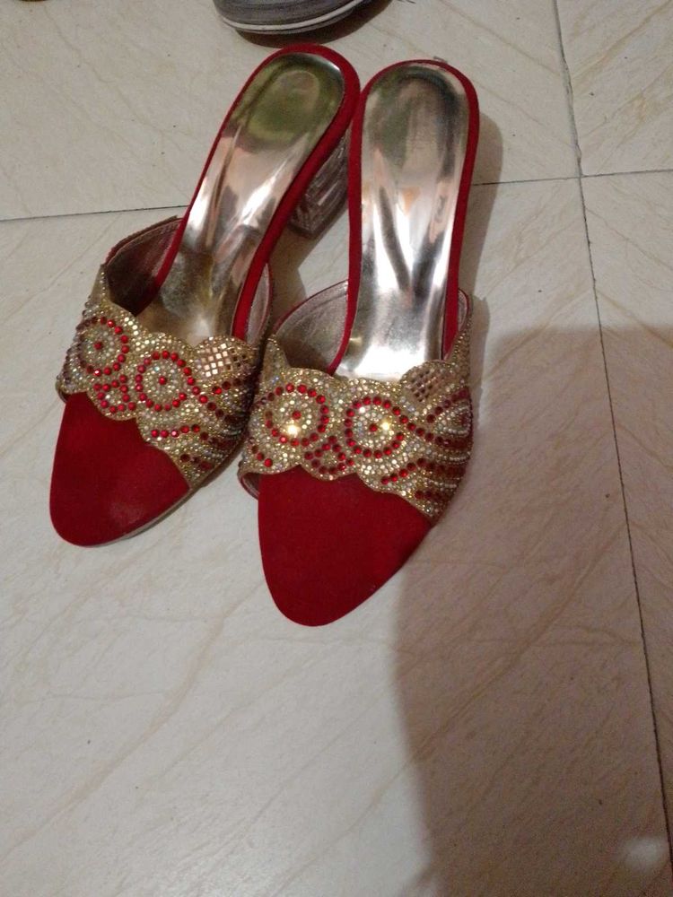 Red &amp; Gold Heels
