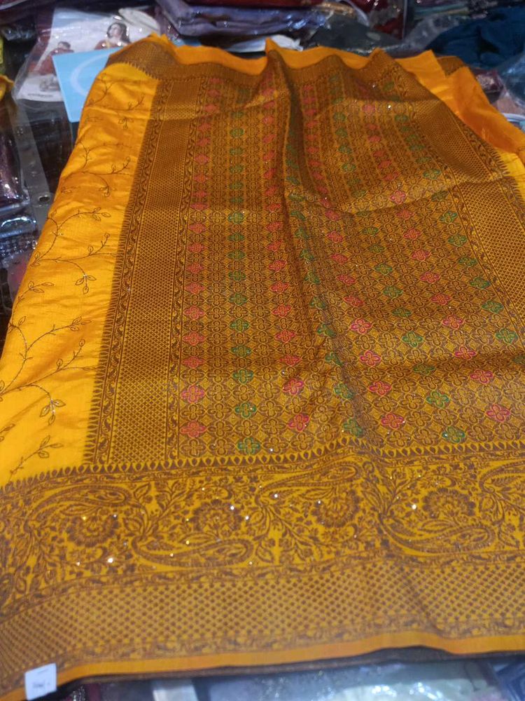 Elegant Yellow Saree
