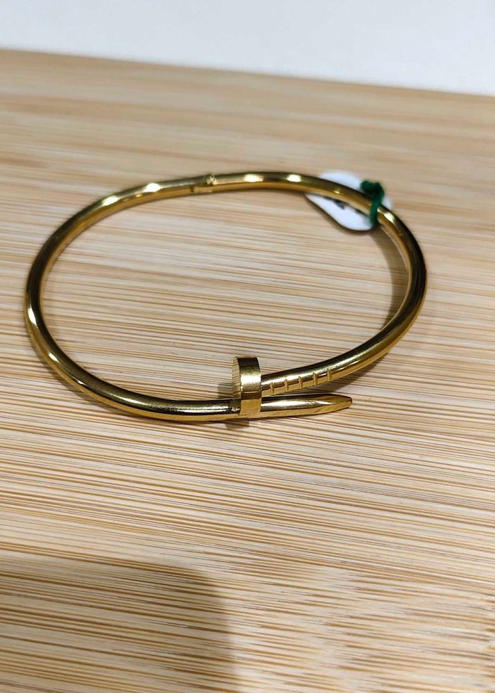 Gold plated nail bracelet for women