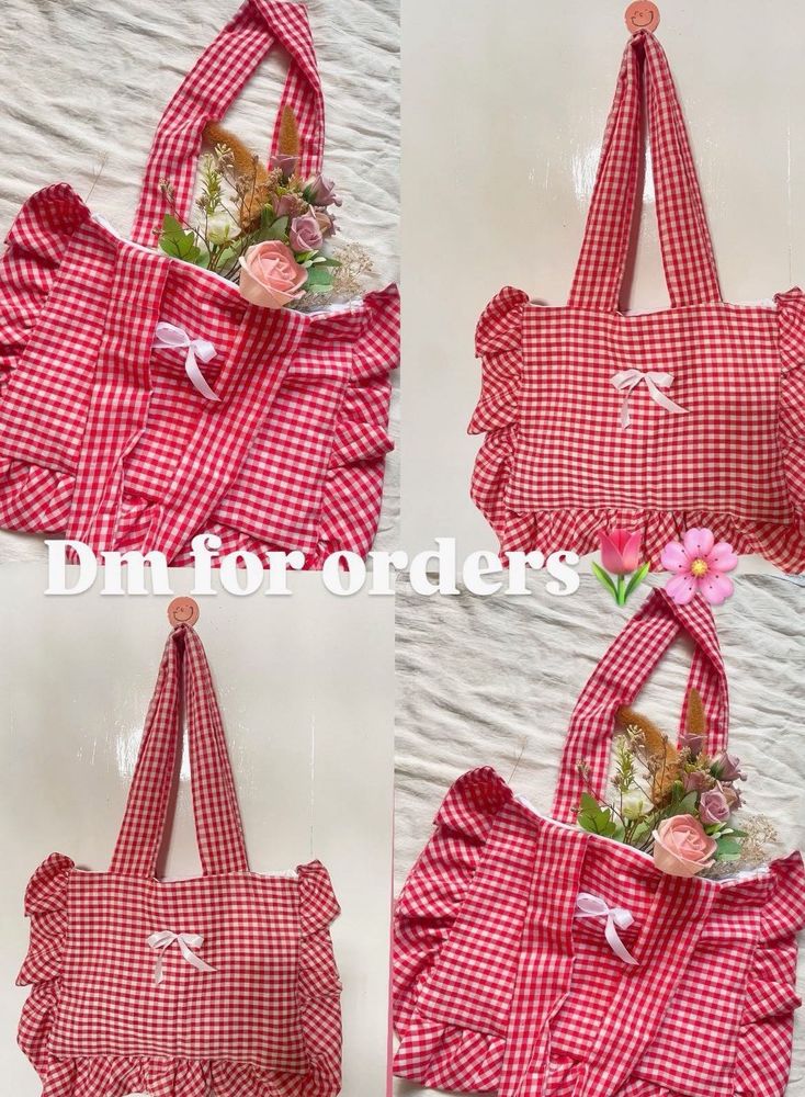 Restock🔥Gingham Tote Bag🍒
