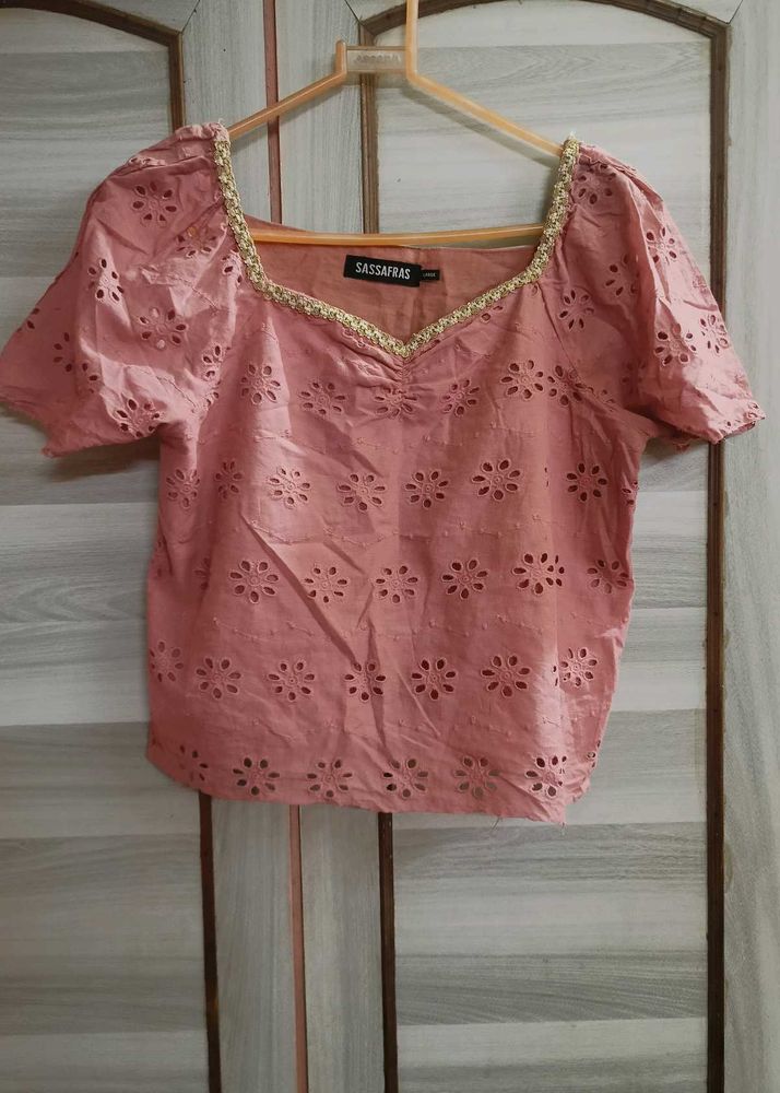 Sweatheart Neck Peach Top Women