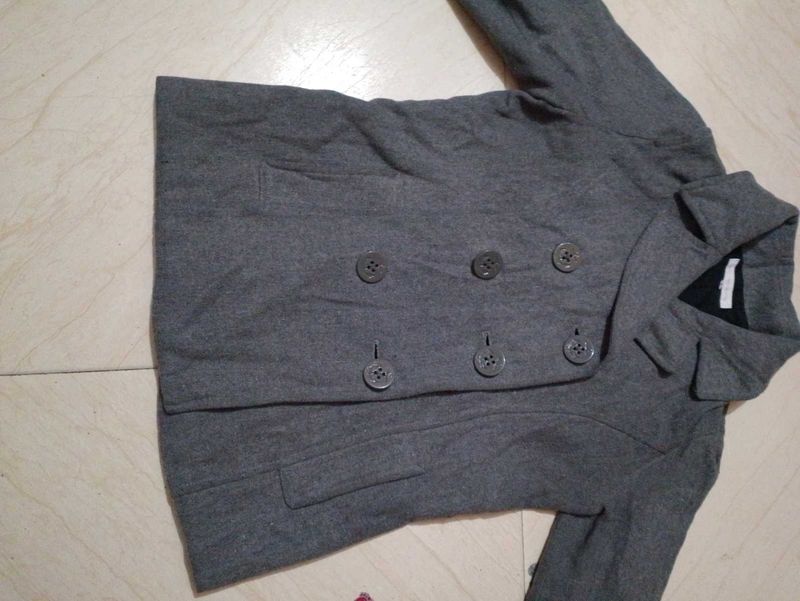 Gray Button-Up Jacket