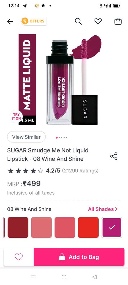 sugar smudge Me not liquid  lipstick .