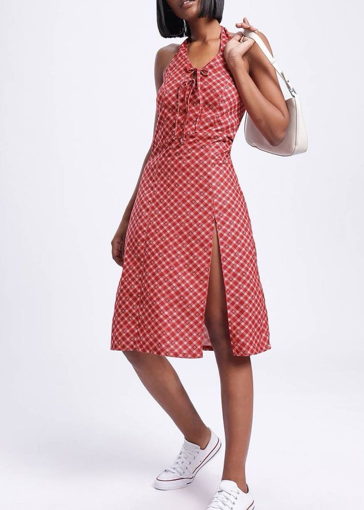 Glitchez Front Slit Dress