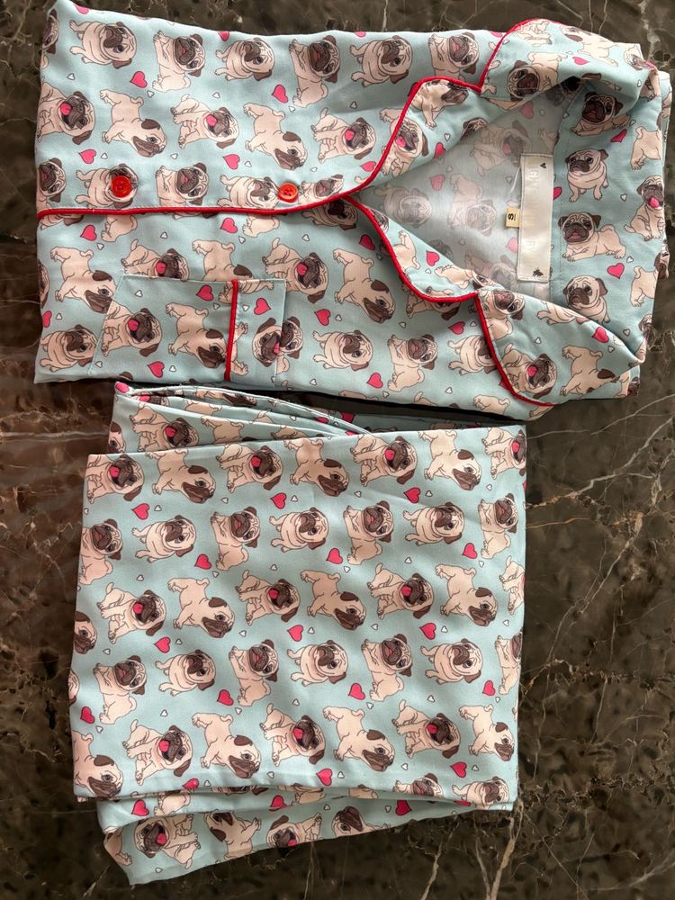 Night Angels By Pc Brand Pug Pajama Set