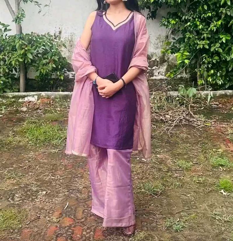 Kurta With Plazo &amp; Duppata