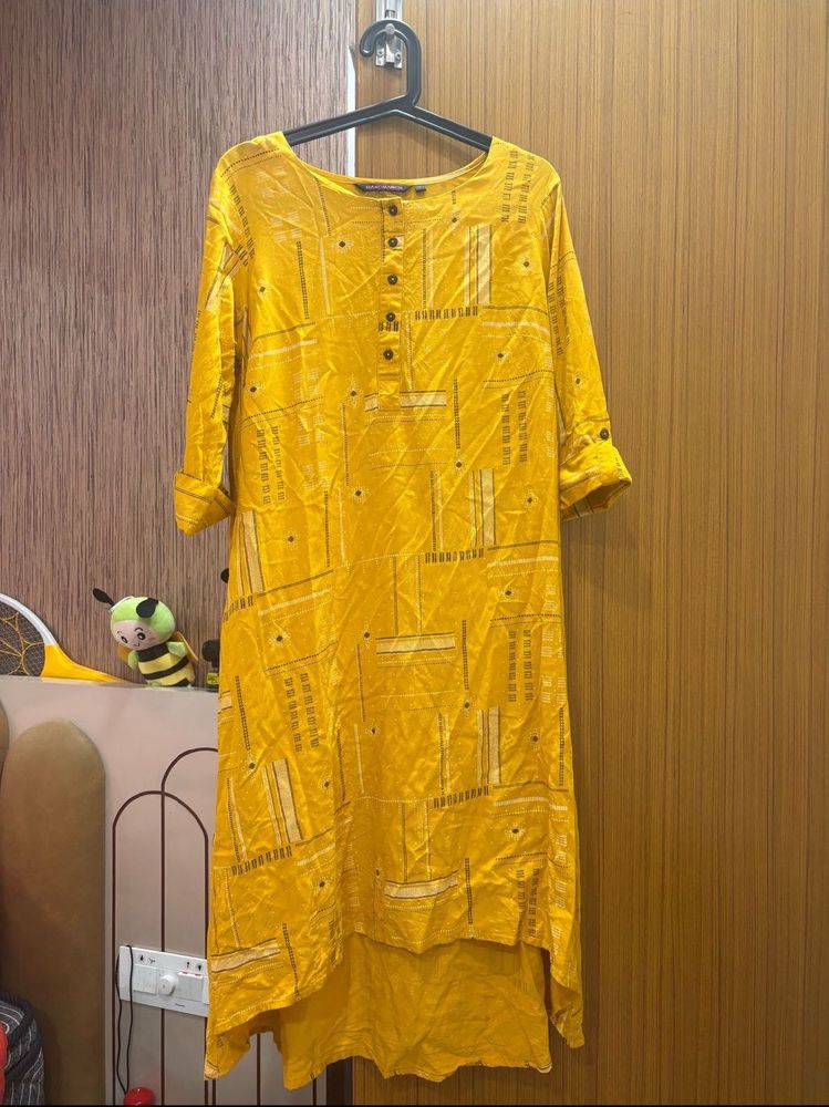 Rangmanch Stylish Mustard Kurti