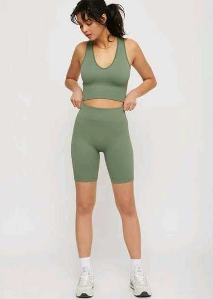Olive Green Seamless Activewear Set