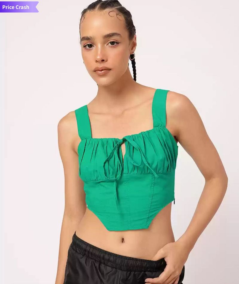 Tie-up Corset Style Crop Top