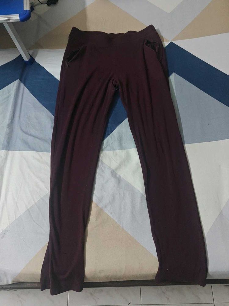 Burgundy Yoga Pants
