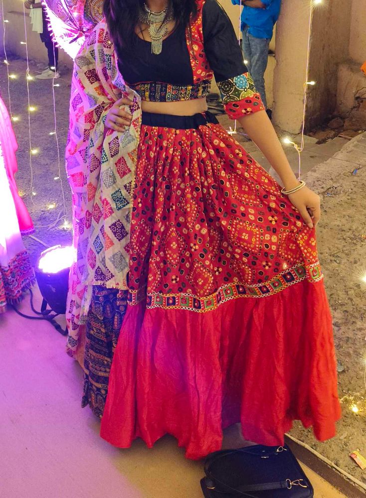 black-Red(colourfull)chaniya Choli Set