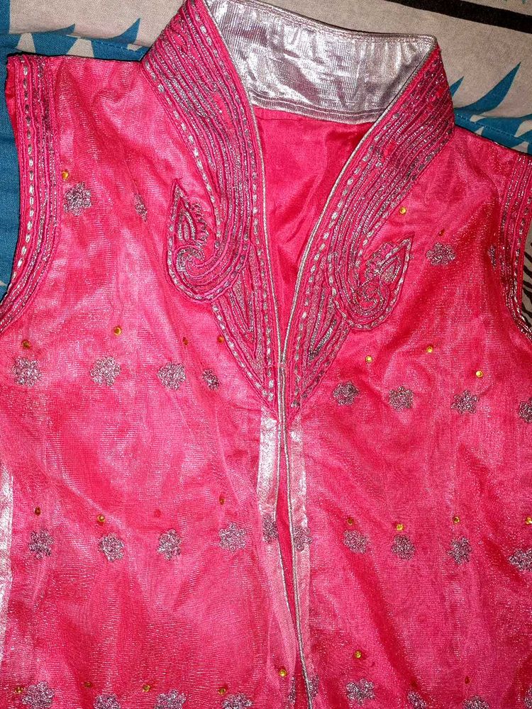 Pink Embellished Anarkali Dress