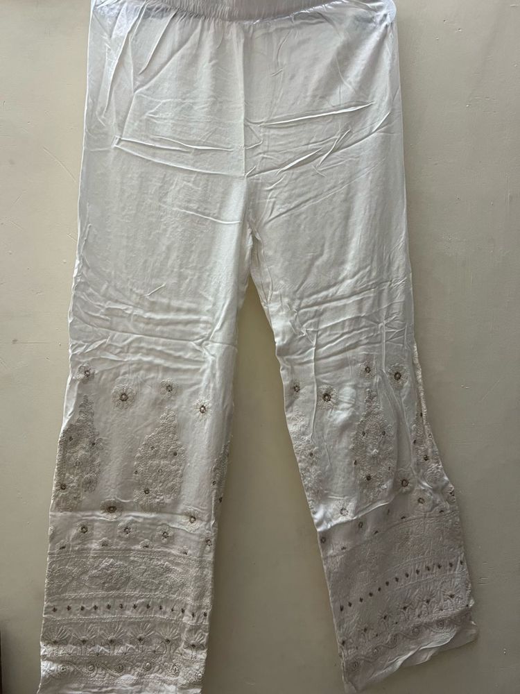 Embroidered Chikankari Palazzo