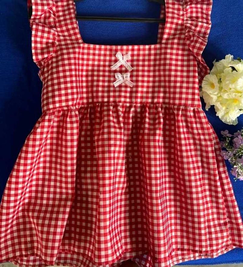 CUSTOMIZE CUTE GINGNAM TOP