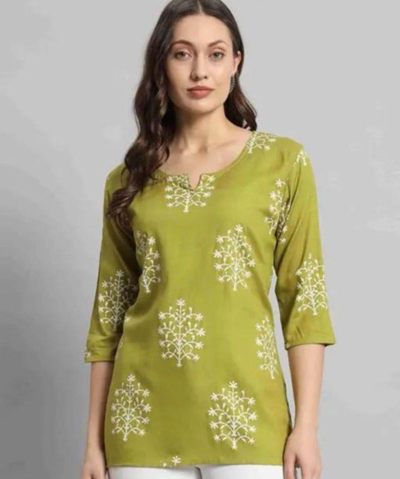 Elegant Green Printed Kurta