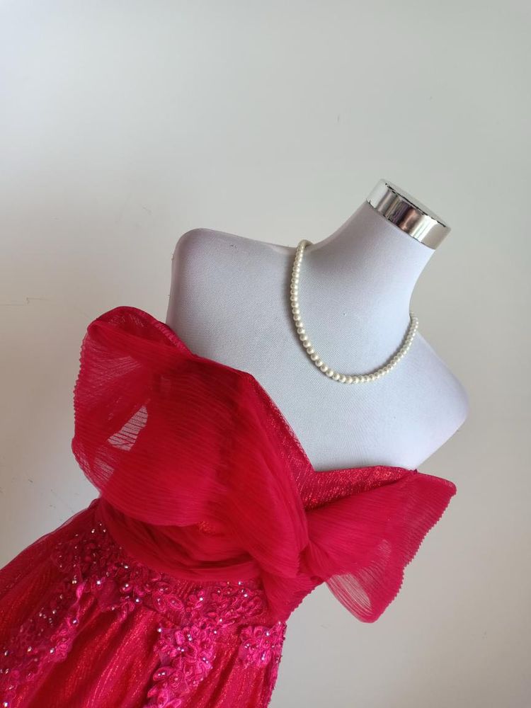 Red Off Shoulder Dress