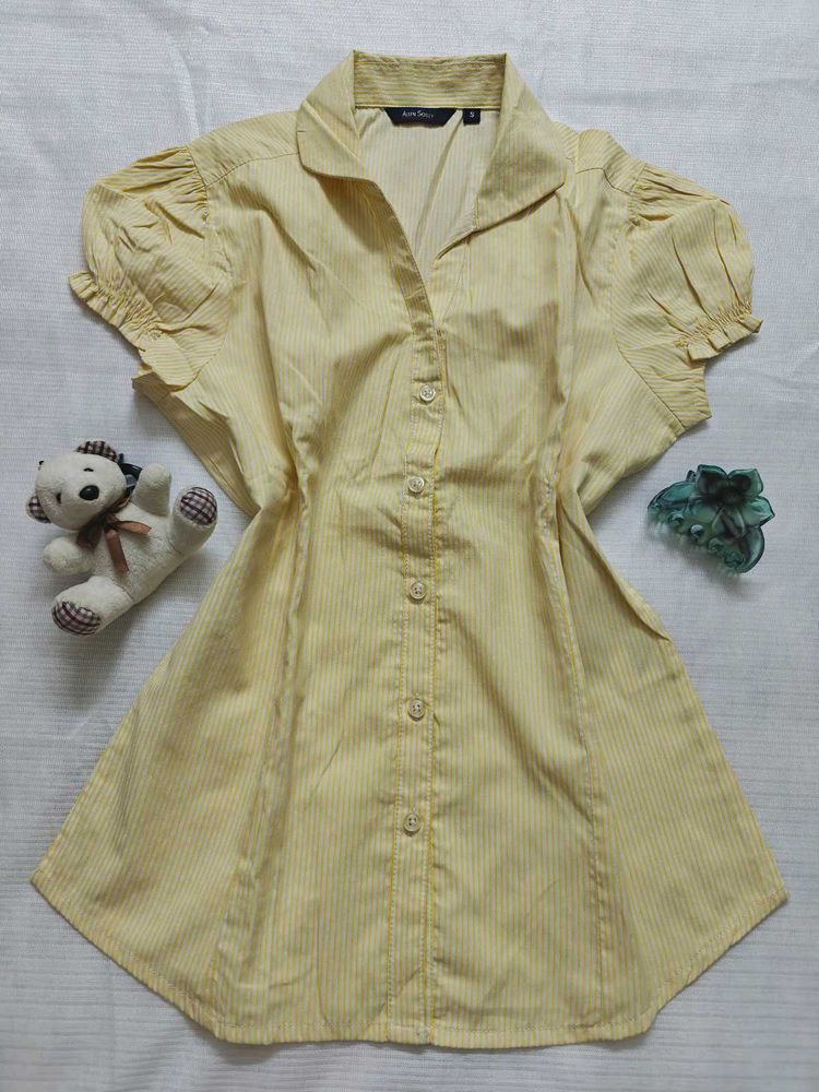 🆕 Allen Solly Yellow Formal Shirt