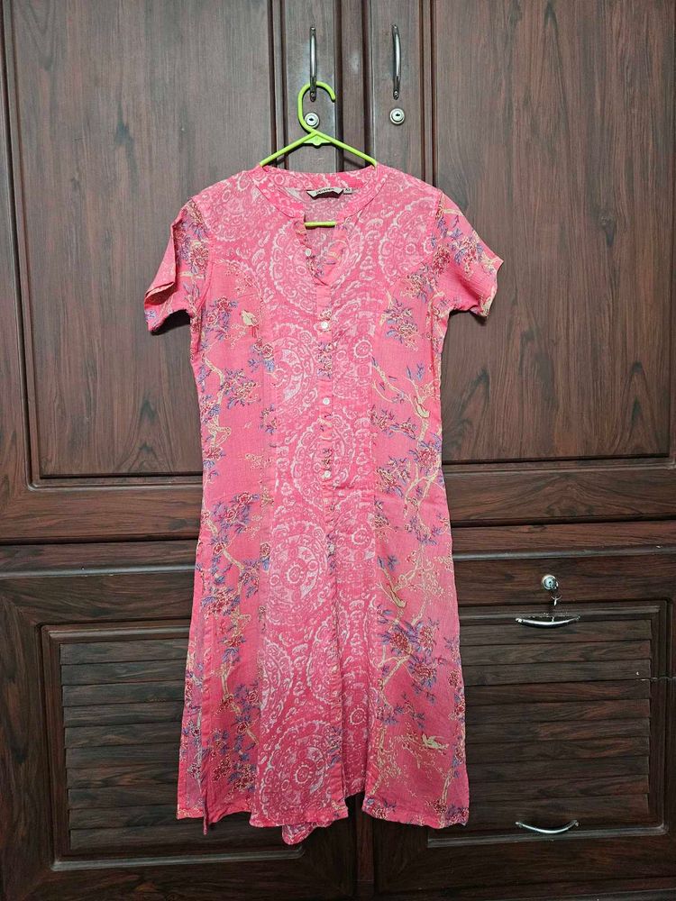 Pink Floral Kurta