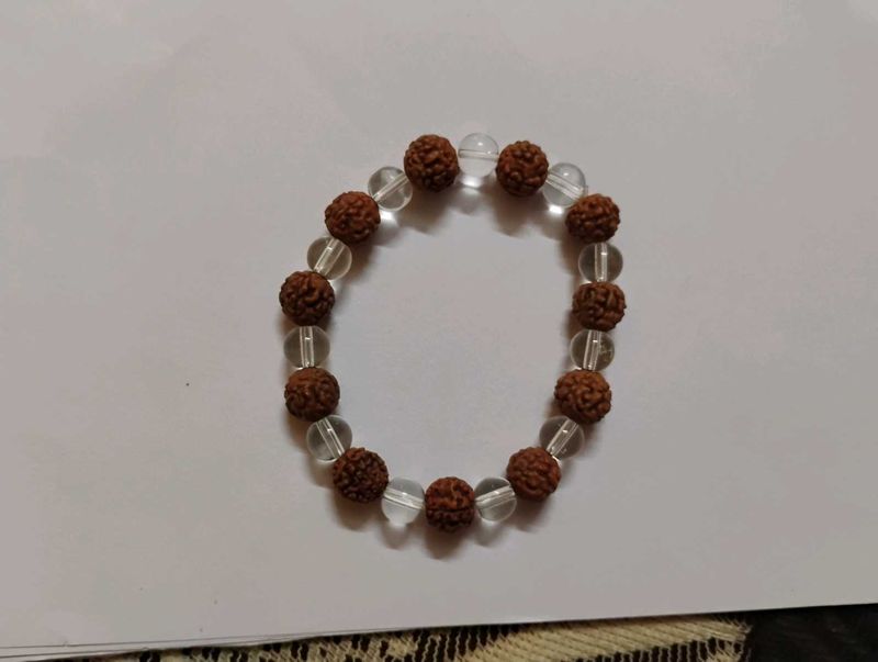 Rudraksha Bracelet with crystal beads