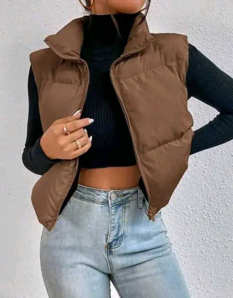 Stylish Puffer Brown Jacket