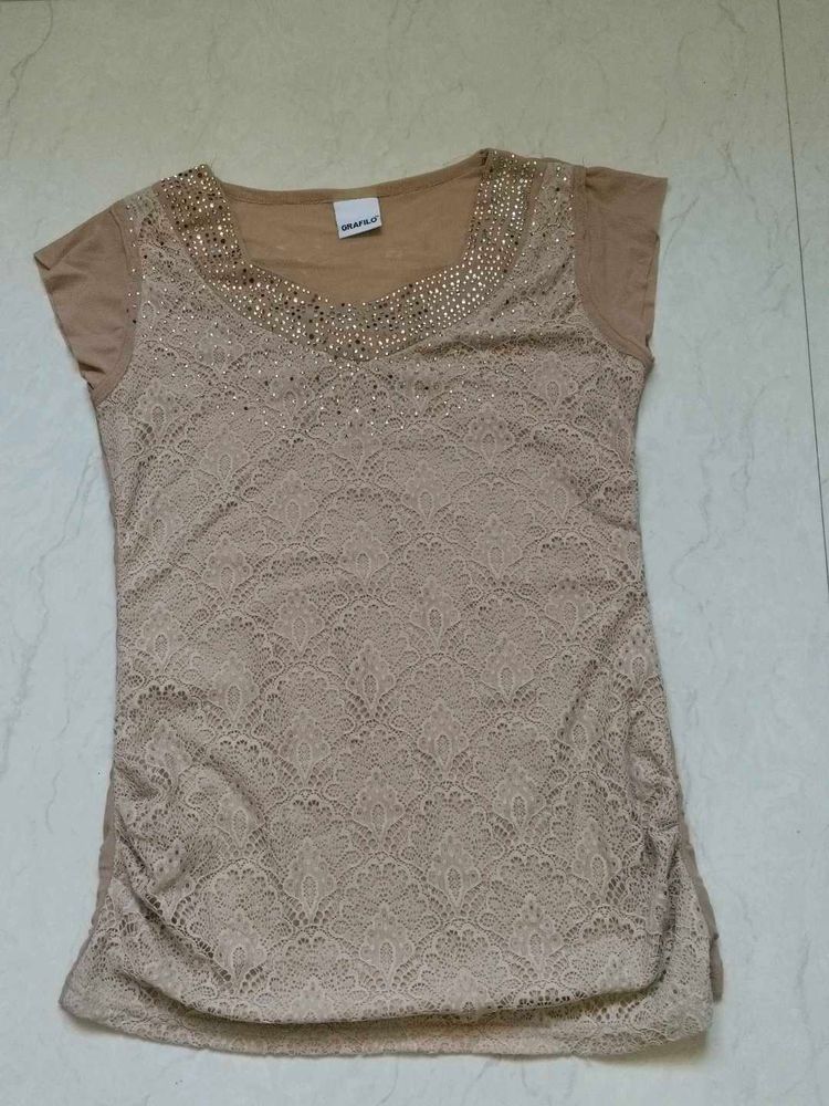 Lace Embellished Top