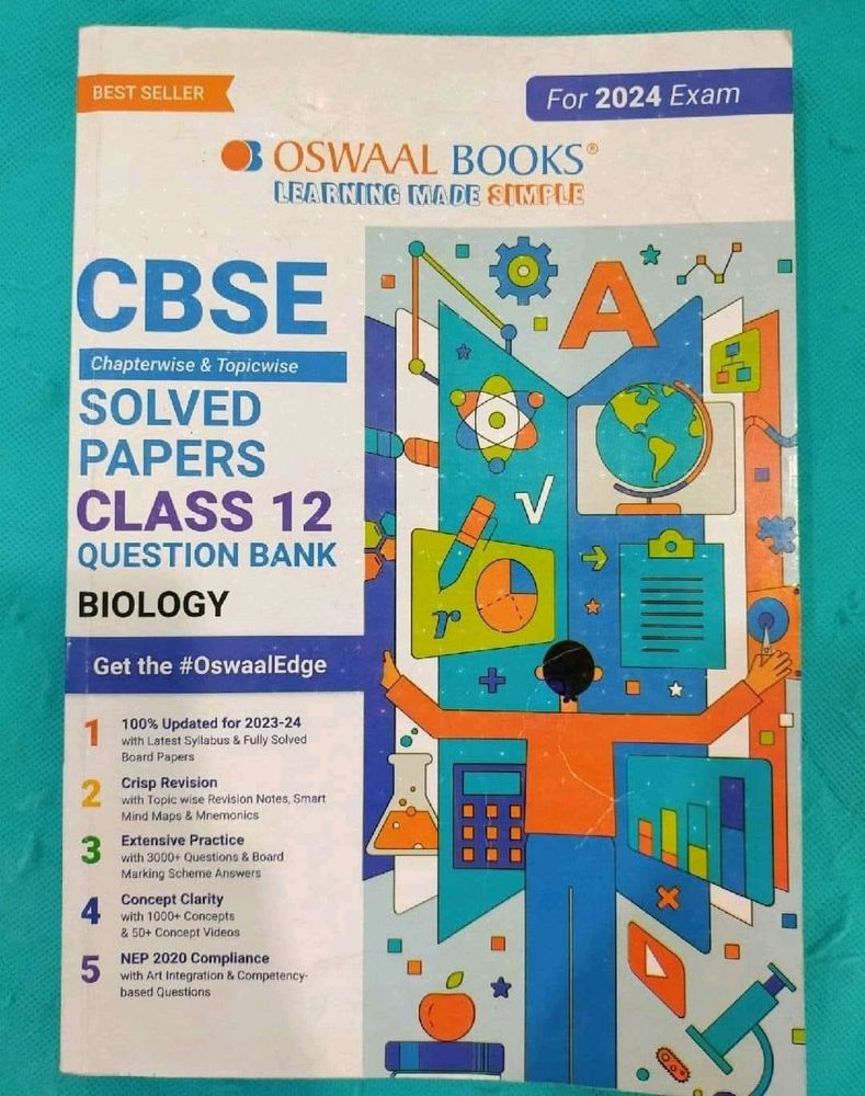 Oswal Biology PYQ CBSE Class 12 2024 Edition