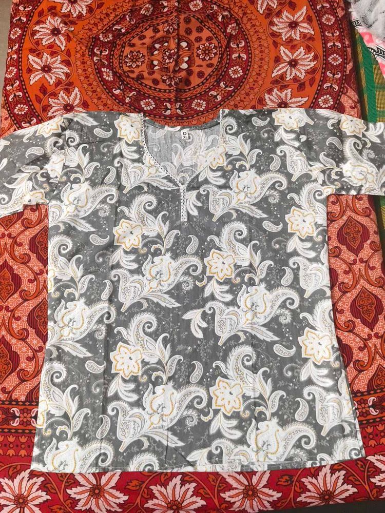 Floral Print Kurta