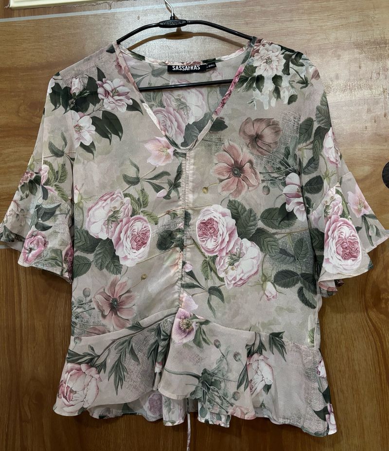 Sassafras Multicoloured String Detailed Top