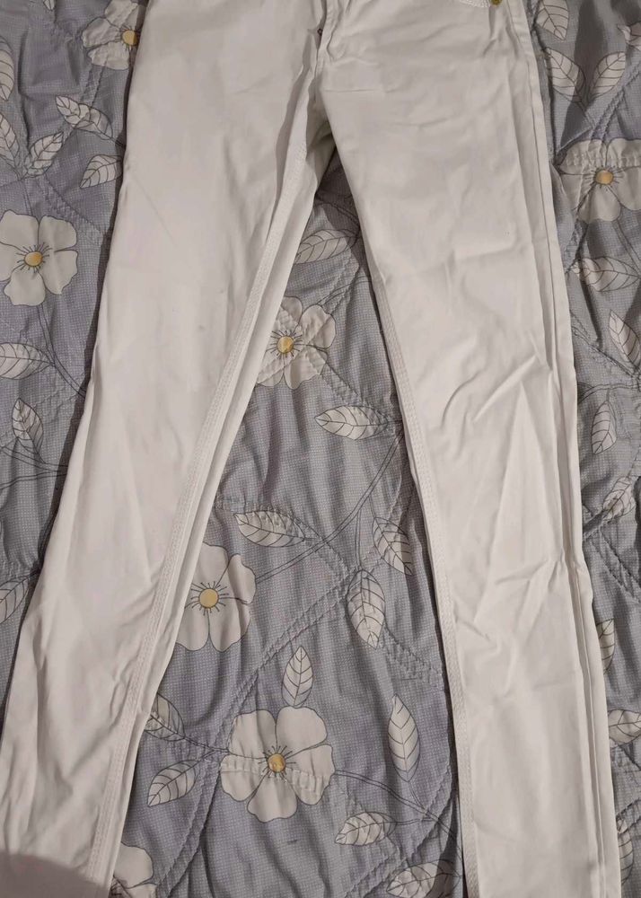 White Straight Leg Pants