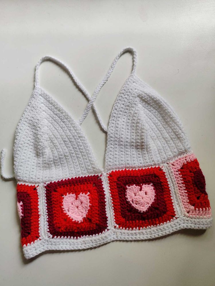 Crochet Heart Bralette