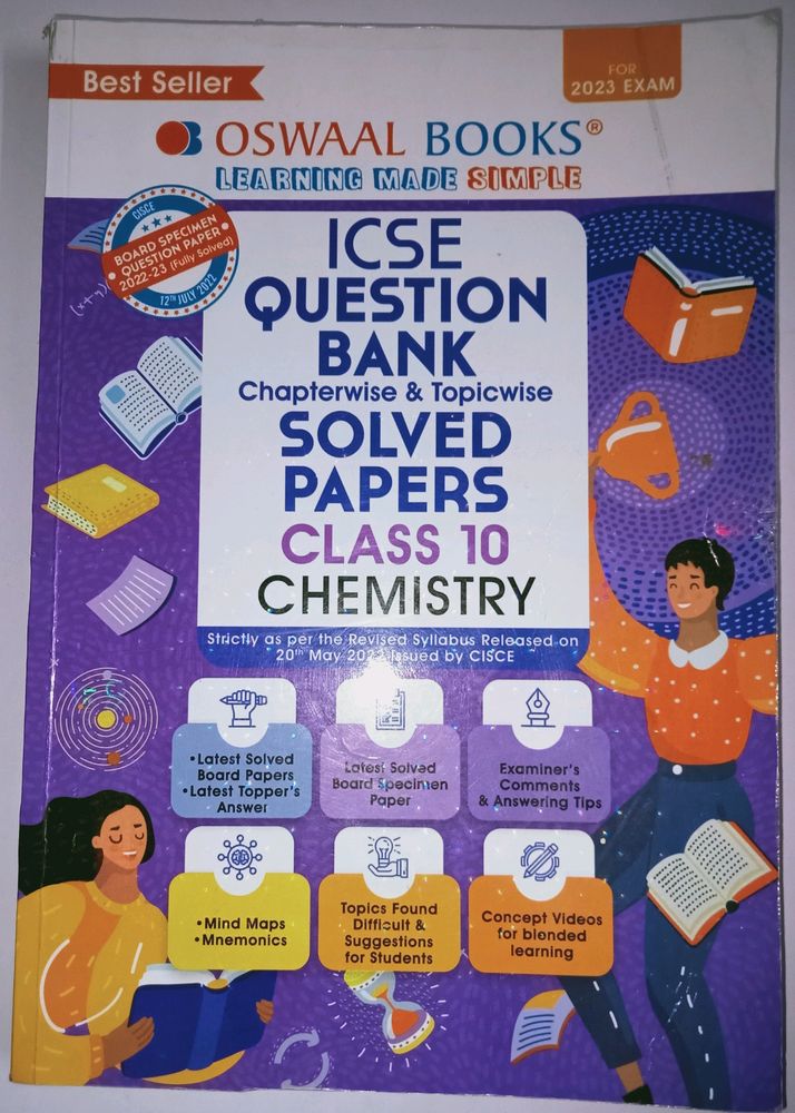 Oswal Class 10th ICSE Chemistry Solved Papers Book