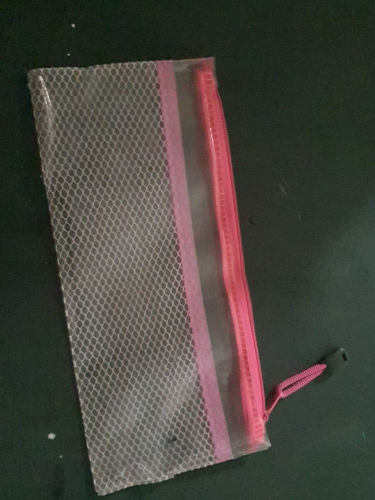 Transparent Pink Pouch