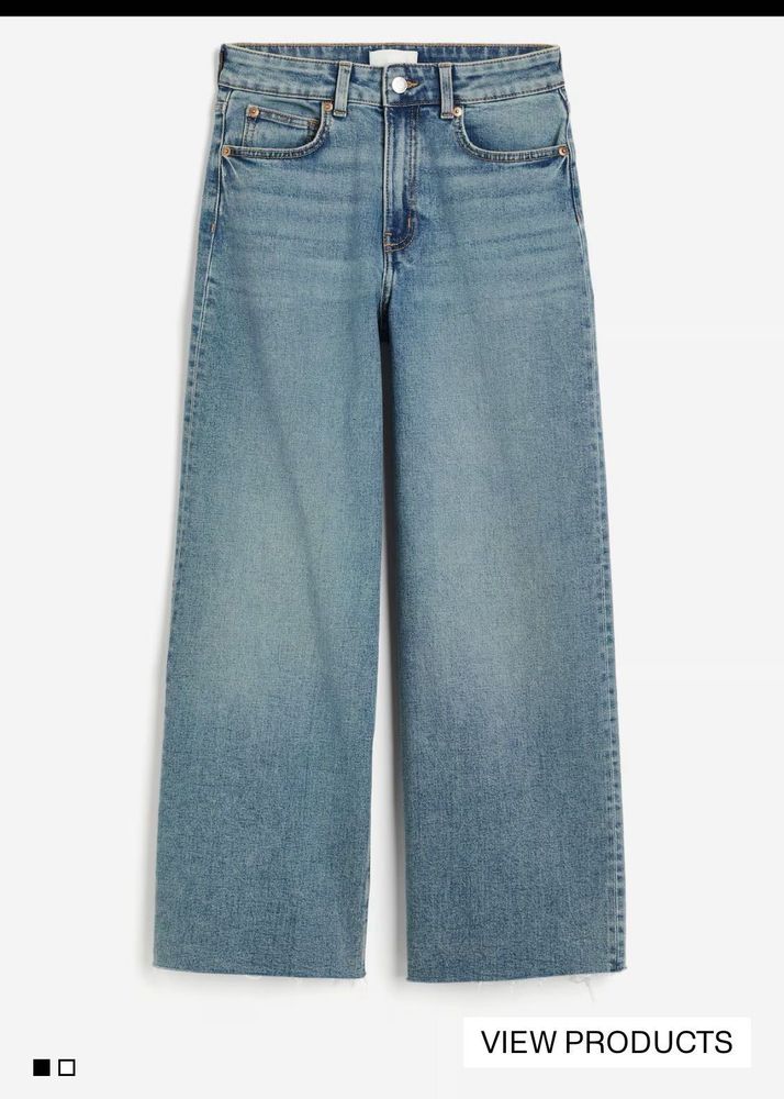 Wide Leg Denim Jeans