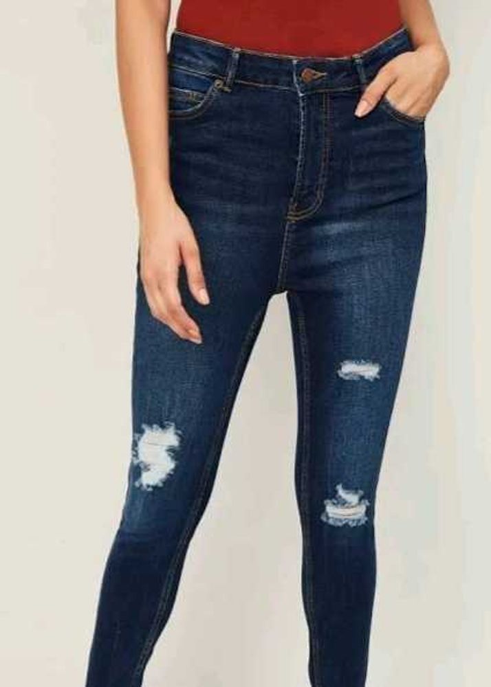 Ripped High-Waisted Jeans